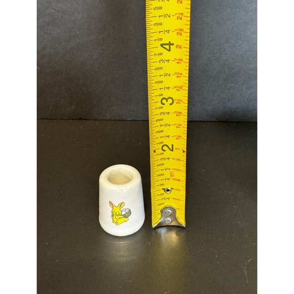 Vintage Target Mini Easter Taper Candles W/ Ceramic Holders Featuring Bunnies & - Picture 12 of 13